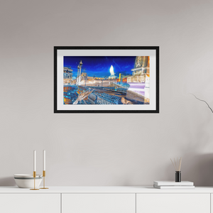 64 x 36 cm, 10 Cadre Noir Flottant Les oiseaux gardaient la ville pendant que nous dormions