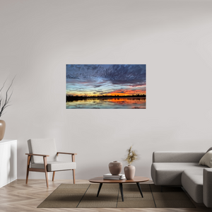 143,8 x 80 cm, Tirage photo sous Verre acrylique 10 Reflets d’un Même CielX – L’Heure Suspendue
