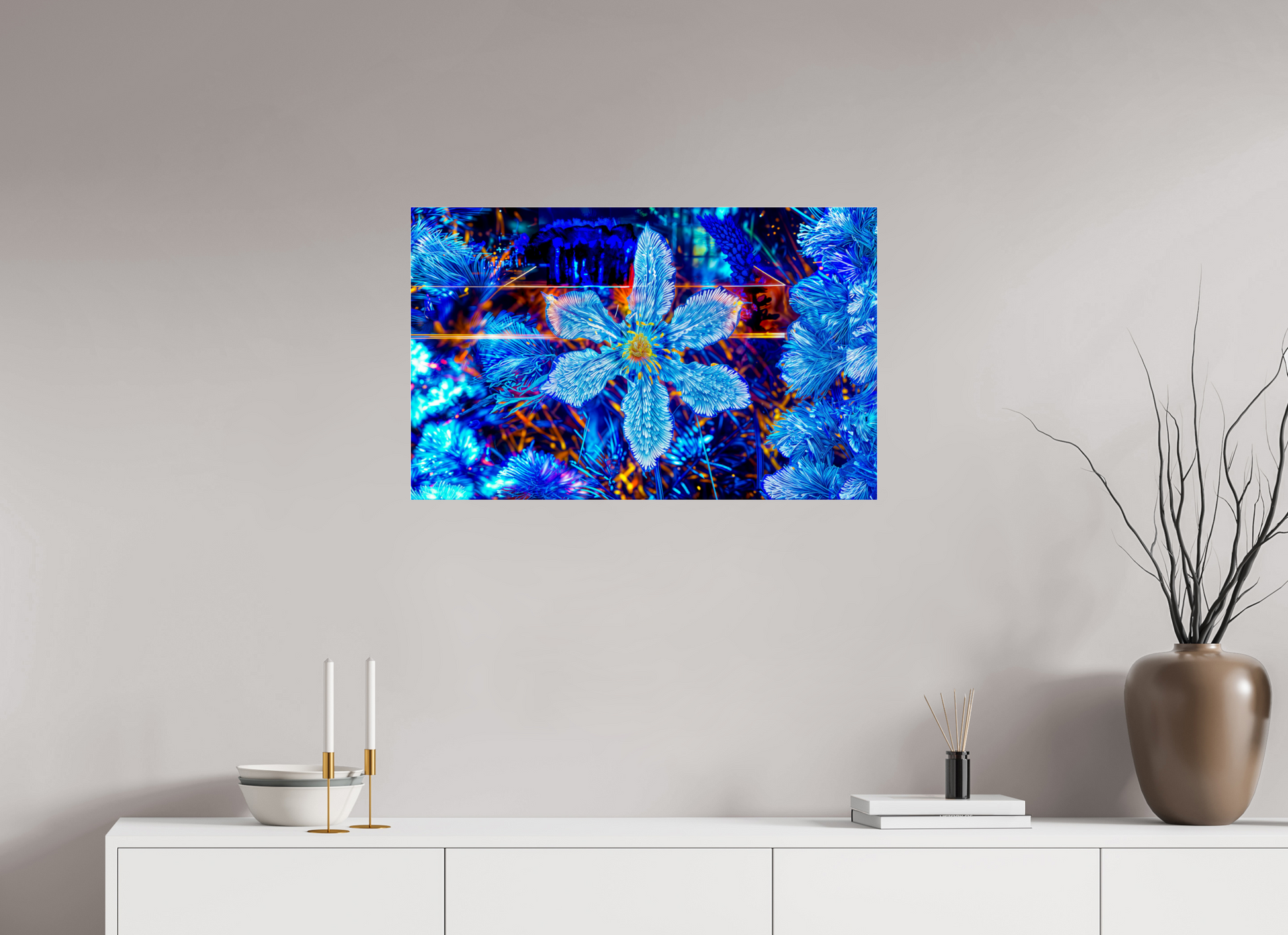 79,8 x 50 cm, 3 Tirage photo sous Verre acrylique La fleur qui rêvait d’étoiles