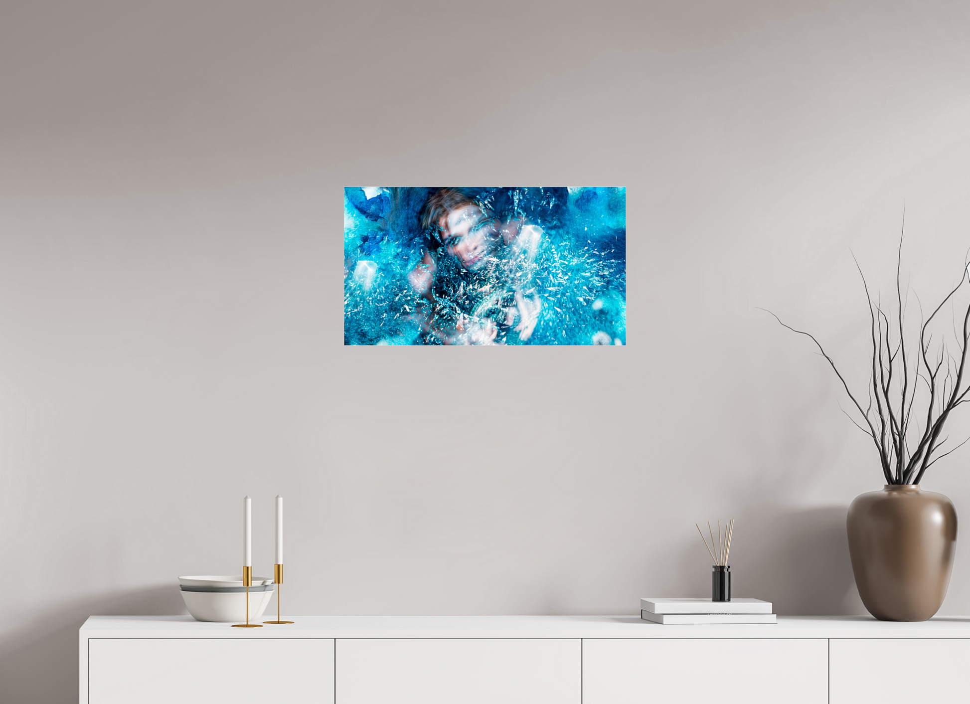 64 x 36 cm, Tirage photo sous Verre acrylique Cristallisation