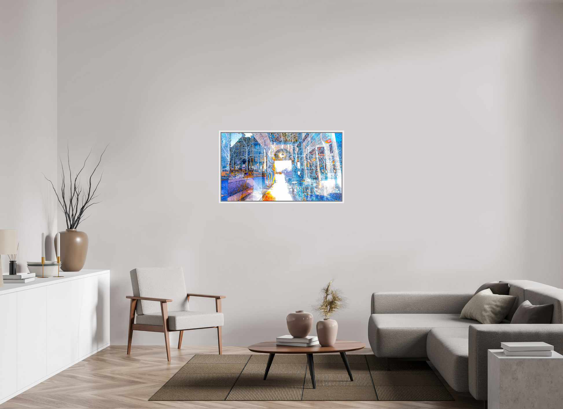 112 x 63 cm, 9 Caisse américaine Blanche Le seuil n’était pas une frontière, mais une invitation