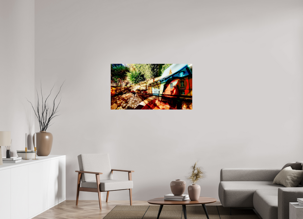 112 x 63 cm, Tirage photo contrecollé sur Dibond Les maisons sous l’écorce du monde