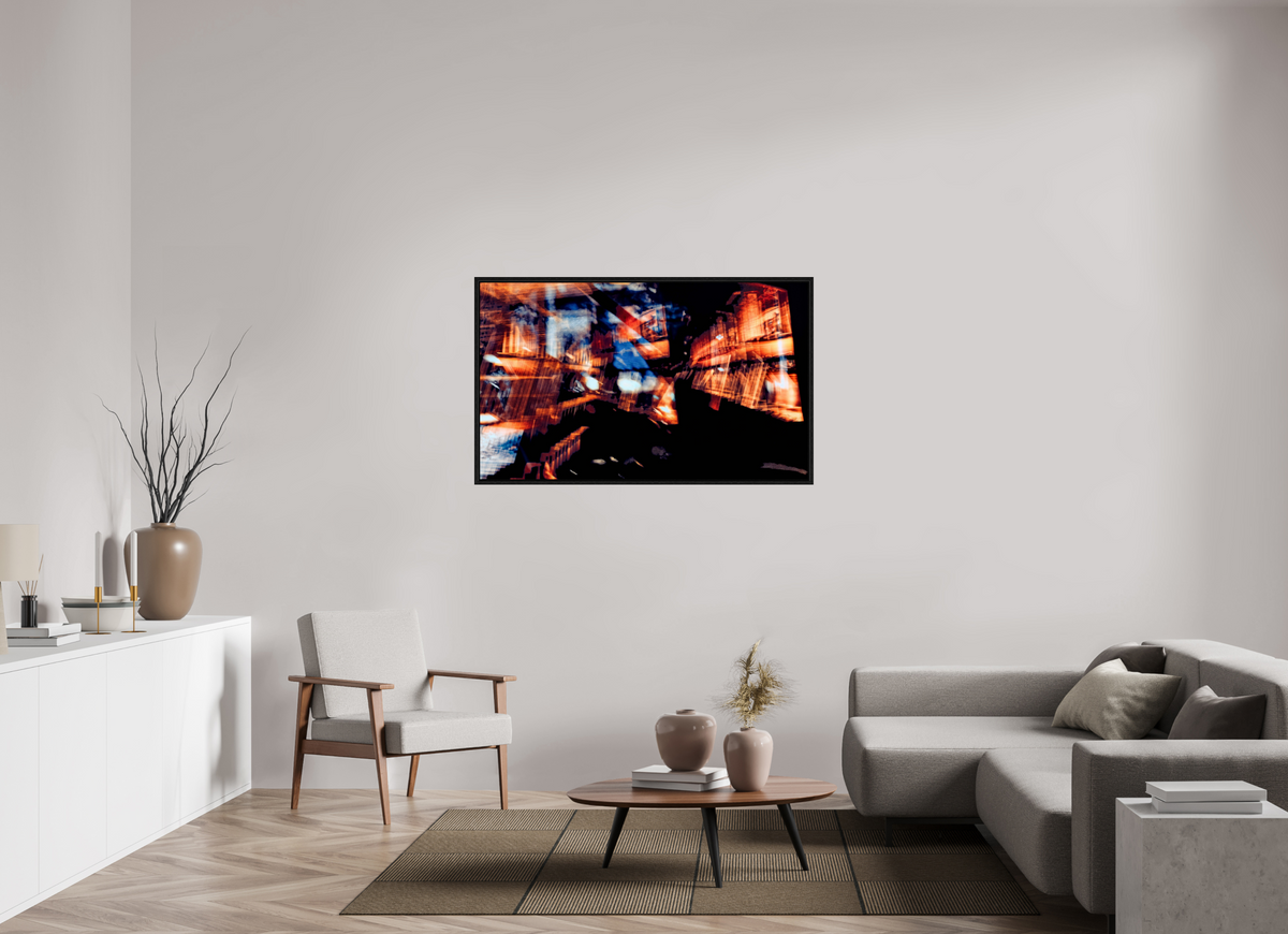 133,4 x 80 cm, Caisse américaine Noire Fragments d’un monde incandescent