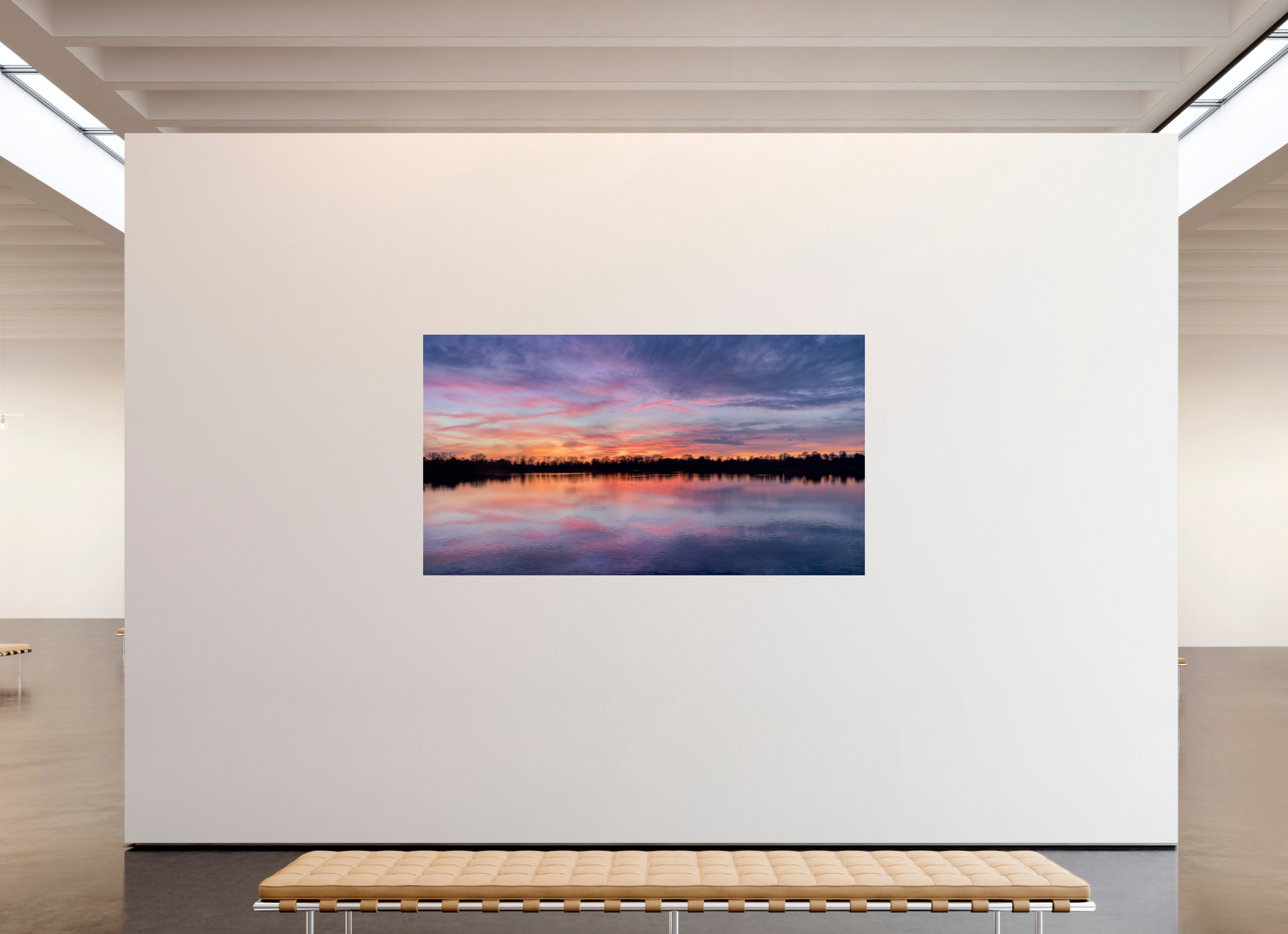 220,1 x 120 cm, Tirage photo sous Verre acrylique 1 Reflets d’un Même Ciel I – Naissance du Feu