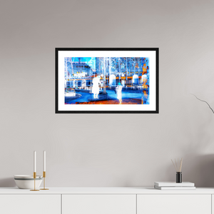 64 x 36 cm, 4 Cadre Noir : Passe-Partout Blanc Ce que la ville montre à ceux qui s’arrêtent
