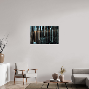 96 x 60 cm, Tirage photo contrecollé sur Dibond Forêt des piliers d’acier