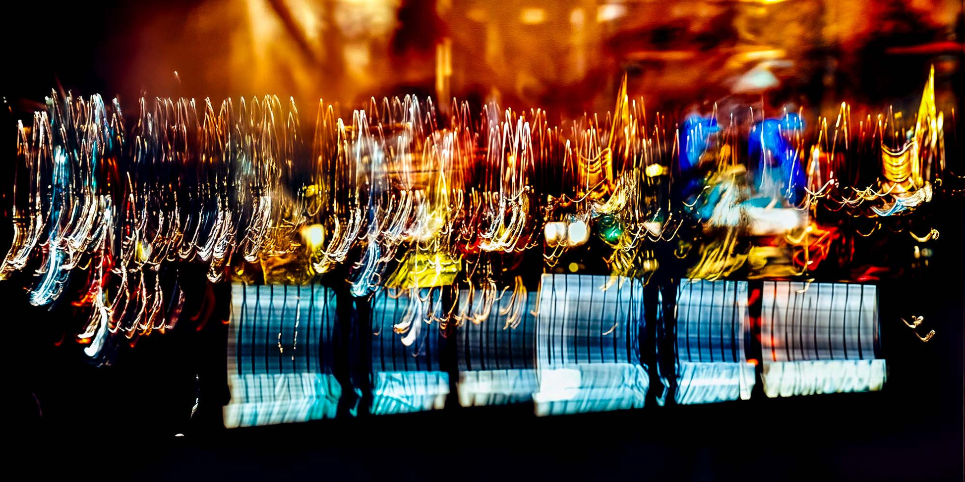 The golden evening rain