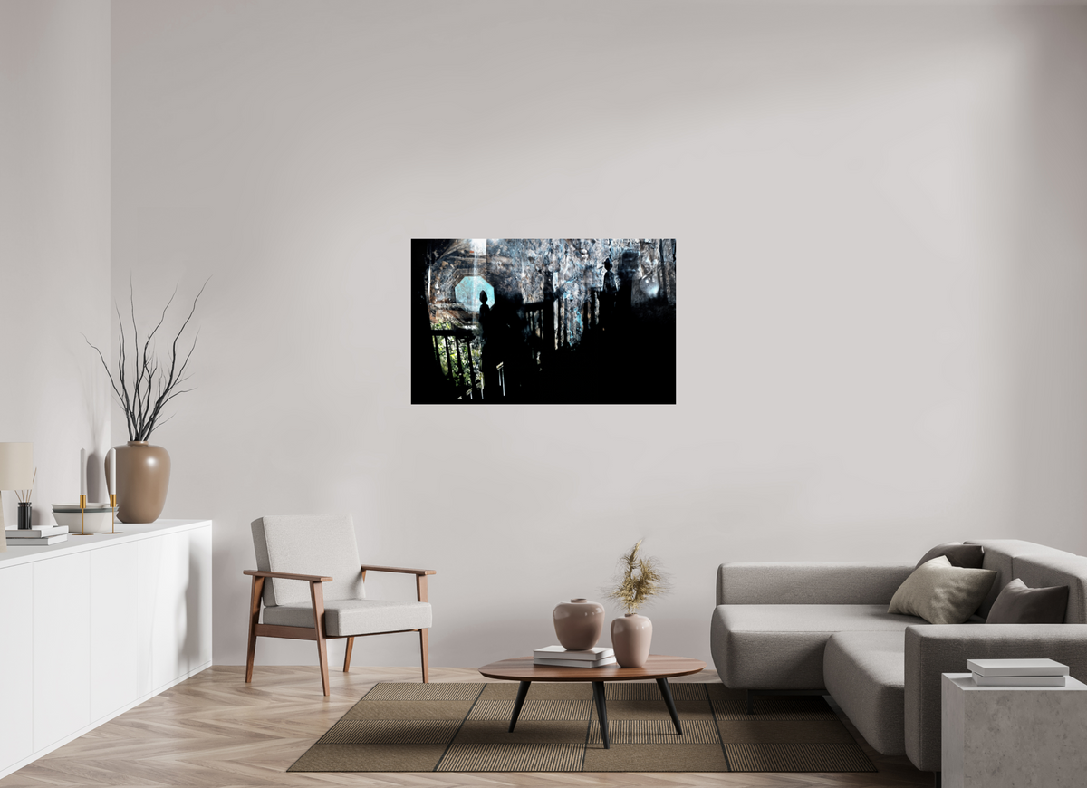 128 x 80 cm, Tirage photo contrecollé sur Dibond Les gardiens de la lumière enfouie