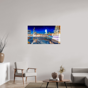 112 x 63 cm, 3 Tirage photo sous Verre acrylique Les oiseaux gardaient la ville pendant que nous dormions