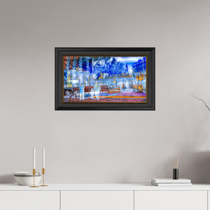 64 x 36 cm, 11 Cadre Noir-Or Ce que la ville protège encore
