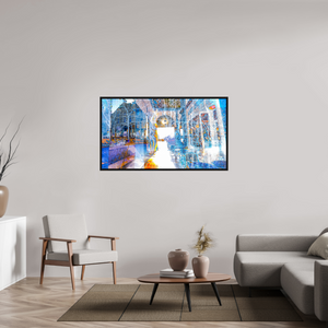 144 x 81 cm, 8 Caisse américaine Noire Le seuil n’était pas une frontière, mais une invitation