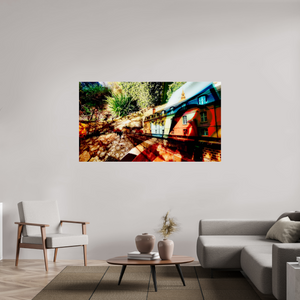 176 x 99 cm, 3 Tirage photo sous Verre acrylique Les maisons sous l’écorce du monde