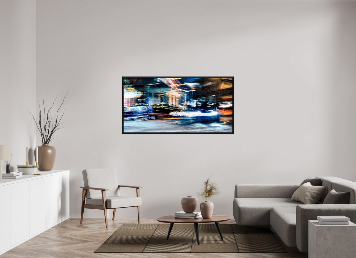 160 x 80 cm, Caisse américaine Noire Chronique des rues où le temps s’étire
