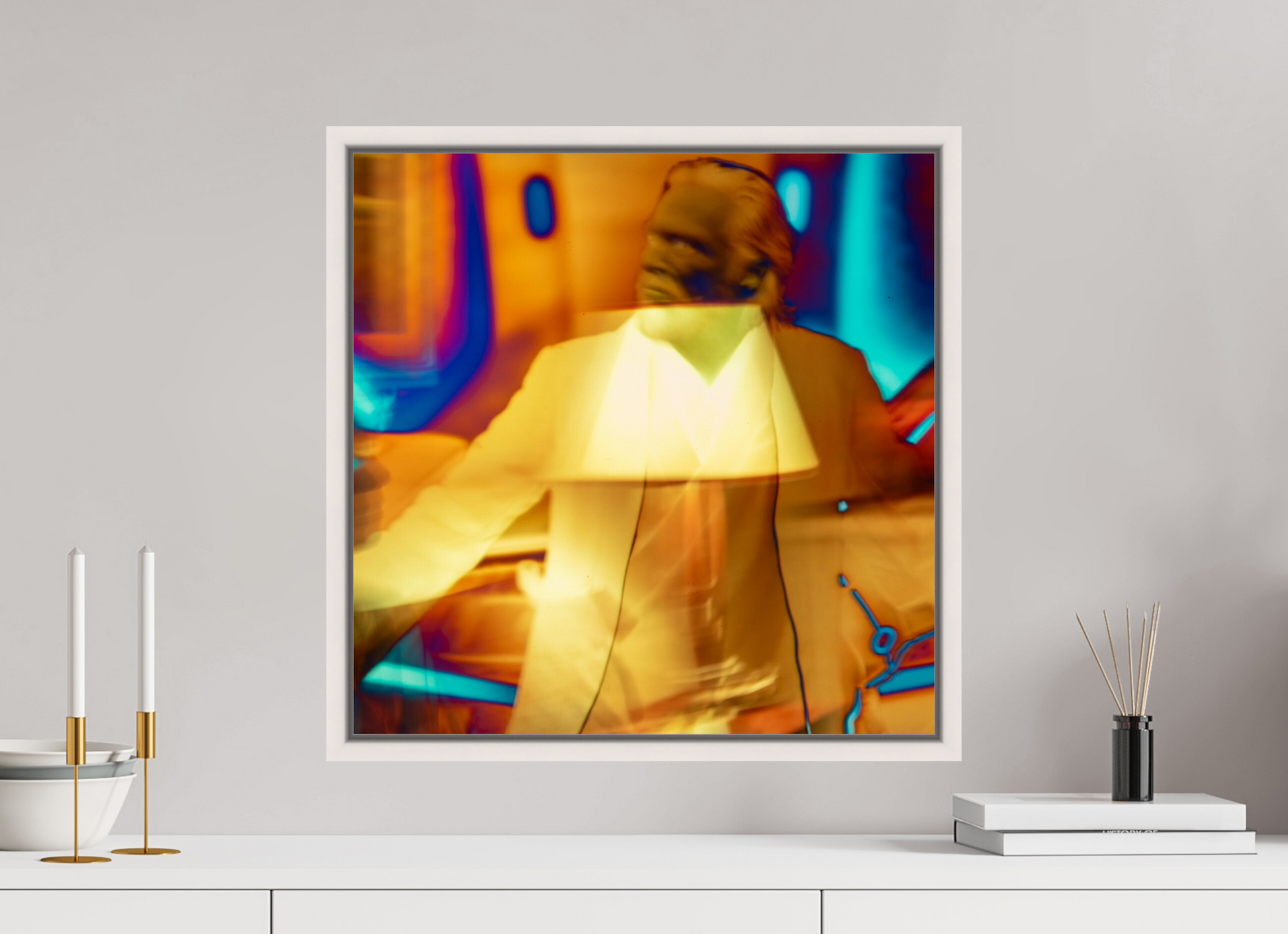 50 x 50 cm, Caiise Verre acryl PApier metal sf