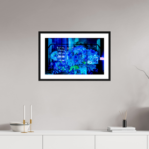 64 x 40 cm, 4 Cadre Noir : Passe-Partout Blanc Le jardin secret des gratte-ciels