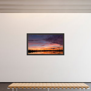 179,7 x 100 cm, Cadre Noir-Or 12 Reflets d’un Même Ciel XII – Les Voiles du Crépuscule