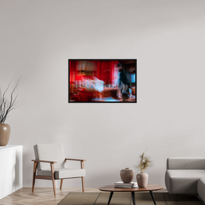 96 x 60 cm, Caisse américaine Noire Salon écarlate