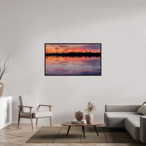 143,2 x 80 cm, Caisse américaine Noire 5 Reflets d’un Même Ciel V – Le Ciel Renversé