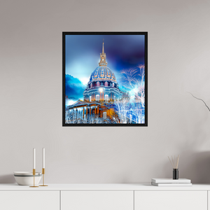 60 x 67 cm, Caisse américaine Noire Un lieu pour relier la terre à l’invisible
