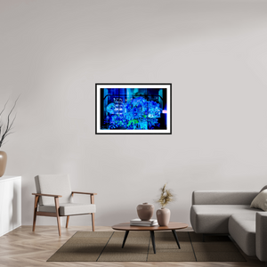96 x 60 cm, 4 Cadre Noir : Passe-Partout Blanc Le jardin secret des gratte-ciels