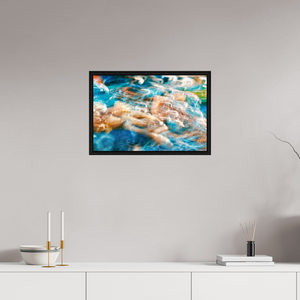 60 x 40 cm, Caisse américaine Noire La danse des eaux secrètes