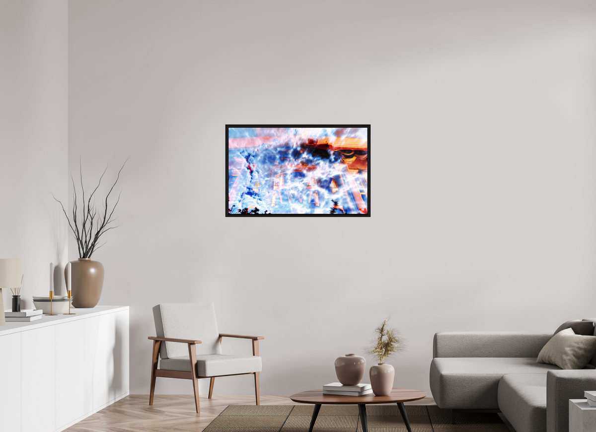 96,6 x 60 cm, Caisse américaine Noire Archéologie des nuées
