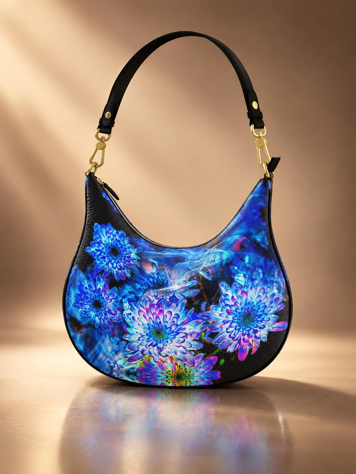 "Celestial Flowers" curved bag