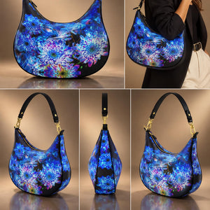 "Celestial Flowers" curved bag