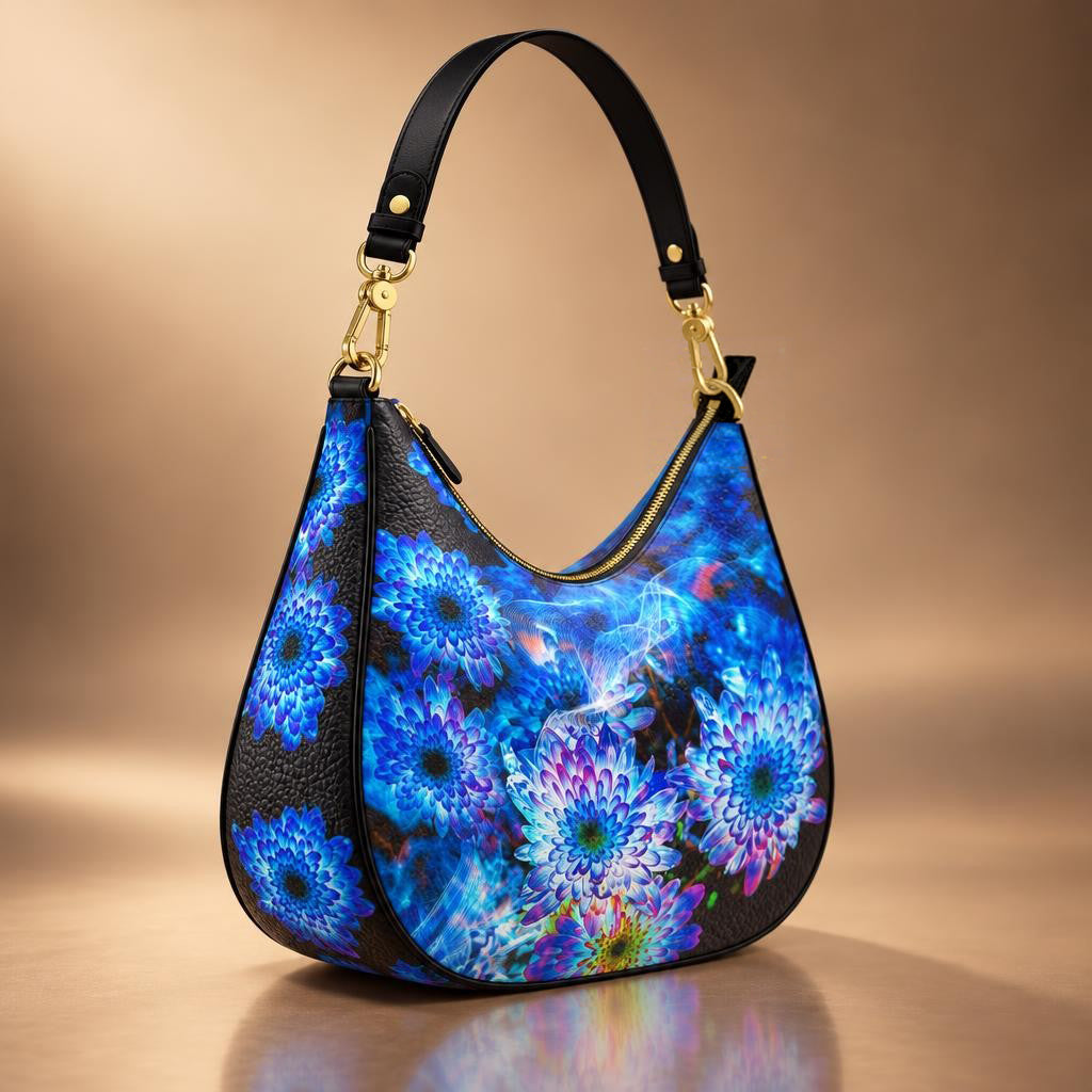 "Celestial Flowers" curved bag